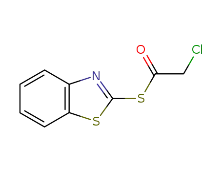 Molecular Structure of 37061-47-5 (Ethanethioic acid, chloro-, S-2-benzothiazolyl ester)