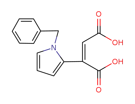 Molecular Structure of 23391-53-9 (2-(1-benzyl-1H-pyrrol-2-yl)but-2-enedioic acid)
