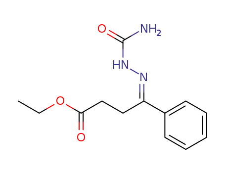 Molecular Structure of 7497-67-8 (ethyl (4Z)-4-(carbamoylhydrazinylidene)-4-phenyl-butanoate)