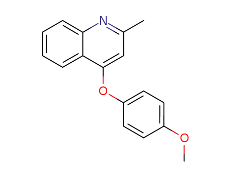 Molecular Structure of 219528-34-4 (Quinoline, 4-(4-methoxyphenoxy)-2-methyl-)