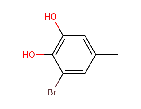 Molecular Structure of 117654-19-0 (1,2-Benzenediol, 3-bromo-5-methyl- (9CI))