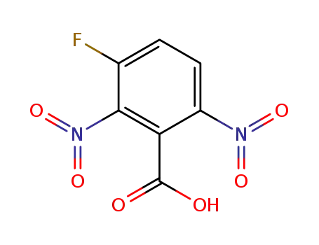 Molecular Structure of 385-61-5 (3-fluoro-2,6-dinitro-benzoic acid)