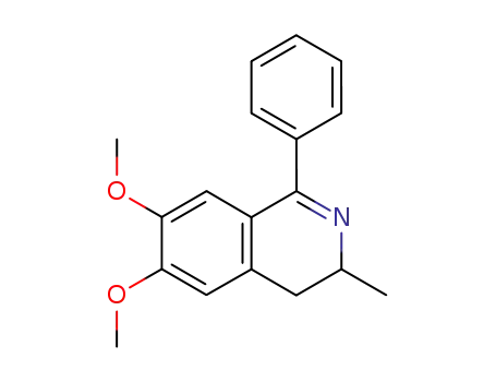 Molecular Structure of 52999-83-4 (6,7-dimethoxy-3-methyl-1-phenyl-3,4-dihydro-isoquinoline)