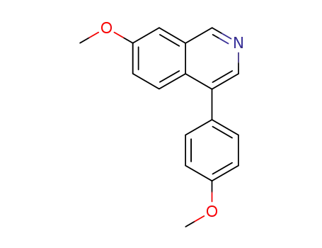 Molecular Structure of 101442-06-2 (7-methoxy-4-(4-methoxy-phenyl)-isoquinoline)