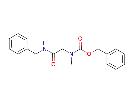 Molecular Structure of 4801-77-8 (Carbamic acid, methyl[2-oxo-2-[(phenylmethyl)amino]ethyl]-,
phenylmethyl ester)