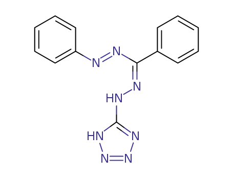 Molecular Structure of 62480-68-6 (5H-Tetrazol-5-one, 1,2-dihydro-,
[phenyl(phenylazo)methylene]hydrazone)