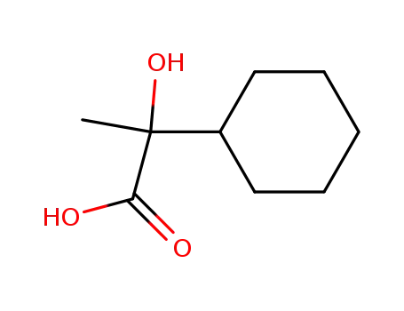 Molecular Structure of 88051-46-1 (Cyclohexaneacetic acid, a-hydroxy-a-methyl-)