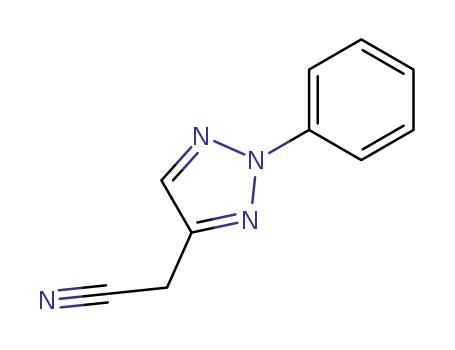 Molecular Structure of 64404-12-2 (2H-1,2,3-Triazole-4-acetonitrile, 2-phenyl-)