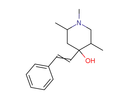 Molecular Structure of 101255-23-6 (1,2,5-trimethyl-4-styryl-piperidin-4-ol)