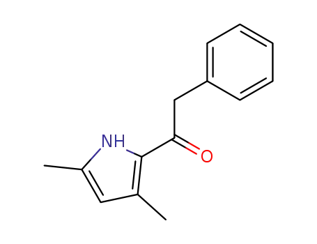 Molecular Structure of 27361-90-6 (1-(3,5-dimethyl-pyrrol-2-yl)-2-phenyl-ethanone)