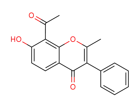 4H-1-Benzopyran-4-one,8-acetyl-7-hydroxy- 2-methyl-3-phenyl- 