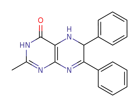 Molecular Structure of 857399-57-6 (2-methyl-6,7-diphenyl-5,6-dihydro-3<i>H</i>-pteridin-4-one)