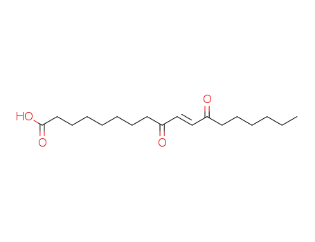 Molecular Structure of 28833-56-9 (10-Octadecenoic acid, 9,12-dioxo-, (E)-)