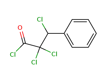 Molecular Structure of 56164-68-2 (2,2,3-trichloro-3-phenyl-propionyl chloride)