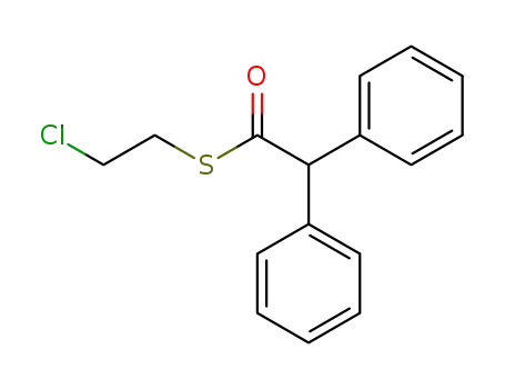 Molecular Structure of 13605-23-7 (diphenyl-thioacetic acid <i>S</i>-(2-chloro-ethyl ester))