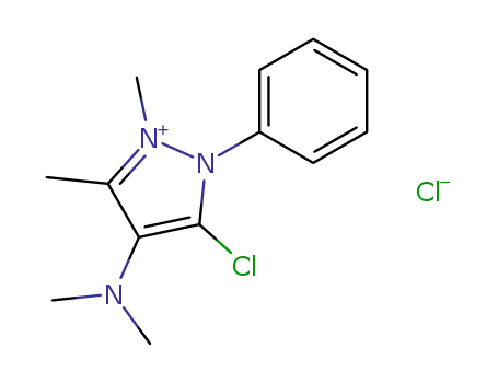Molecular Structure of 26671-37-4 (3-chloro-4-dimethylamino-1,5-dimethyl-2-phenyl-pyrazolium; chloride)