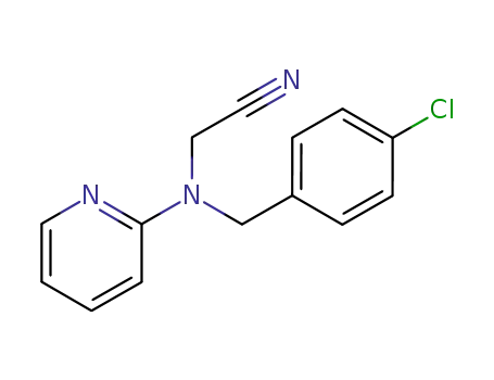 Molecular Structure of 856850-66-3 (<i>N</i>-(4-chloro-benzyl)-<i>N</i>-[2]pyridyl-glycine-nitrile)