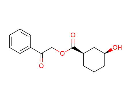 (+/-)-<i>cis</i>-3-hydroxy-cyclohexanecarboxylic acid phenacyl ester