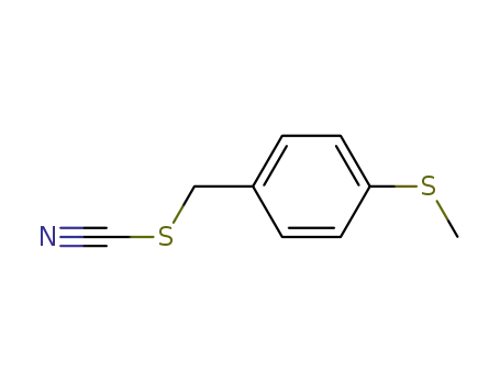 Molecular Structure of 19927-29-8 (P-(METHYLTHIO)BENZYL THIOCYANATE)