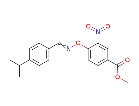 Benzoic acid,
4-[[[[4-(1-methylethyl)phenyl]methylene]amino]oxy]-3-nitro-, methyl ester