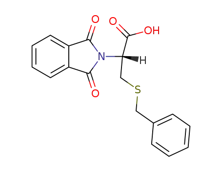 Molecular Structure of 48201-29-2 (<i>S</i>-benzyl-<i>N</i>,<i>N</i>-phthaloyl-L-cysteine)