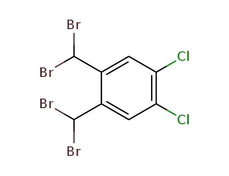 Molecular Structure of 13209-19-3 (1,2-bis(dibromomethyl)-4,5-dichlorobenzene)