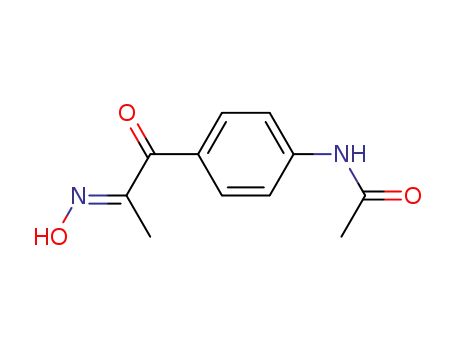 Molecular Structure of 94955-03-0 (Acetamide, N-[4-[2-(hydroxyimino)-1-oxopropyl]phenyl]-)