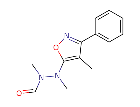 Molecular Structure of 63955-23-7 (Hydrazinecarboxaldehyde,
1,2-dimethyl-2-(4-methyl-3-phenyl-5-isoxazolyl)-)