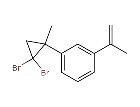 Molecular Structure of 41381-13-9 (1-(2,2-Dibrom-1-methylcyclopropyl)-3-isopropenylbenzol)