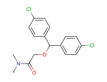 Molecular Structure of 41858-32-6 (Acetamide, 2-[bis(4-chlorophenyl)methoxy]-N,N-dimethyl-)