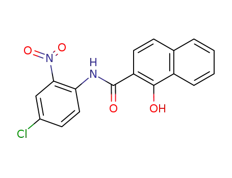 Molecular Structure of 68352-29-4 (N-(4-chloro-2-nitrophenyl)-1-hydroxynaphthalene-2-carboxamide)