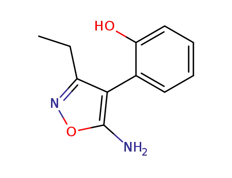 Molecular Structure of 14716-03-1 (2-(5-amino-3-ethyl-isoxazol-4-yl)-phenol)