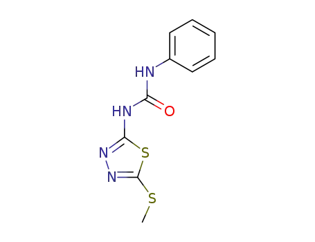 Molecular Structure of 69378-10-5 (1-(5-methylsulfanyl-[1,3,4]thiadiazol-2-yl)-3-phenyl-urea)