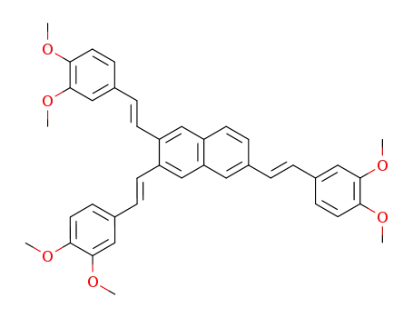 Molecular Structure of 23802-72-4 (trans-2,3,6-Tris-(3,4-dimethoxy-styryl)-naphthalin)
