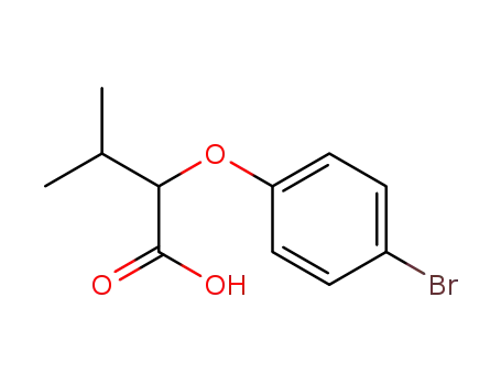 Molecular Structure of 63403-28-1 (Butanoic acid, 2-(4-bromophenoxy)-3-methyl-)