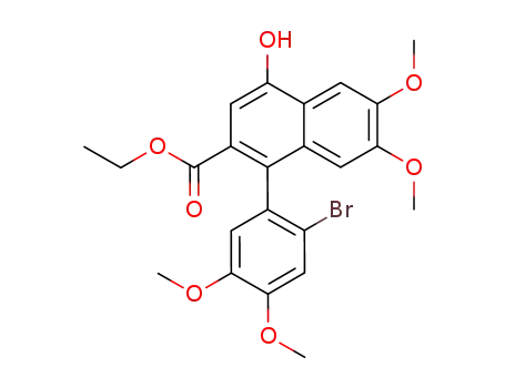 1-(2-bromo-4,5-dimethoxy-phenyl)-4-hydroxy-6,7-dimethoxy-[2]naphthoic acid ethyl ester