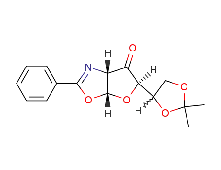 2-Phenyl-5',6'-O-isopropyliden-α-D-ribo-3'-hexulofurano<1',2'-5,4>-Δ<sup>2</sup>-oxazolin