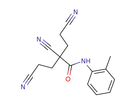 Molecular Structure of 59736-27-5 (2,4-Dicyano-2-(2-cyano-ethyl)-N-o-tolyl-butyramide)