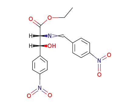 (2<i>RS</i>,3<i>RS</i>)-3-hydroxy-2-(4-nitro-benzylidenamino)-3-(4-nitro-phenyl)-propionic acid ethyl ester