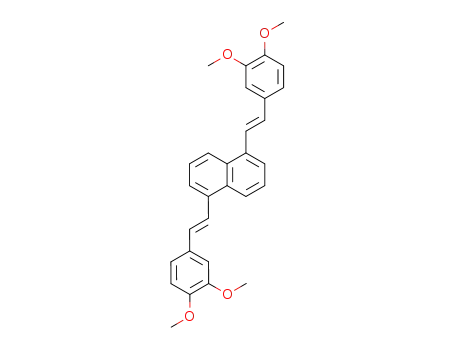 Molecular Structure of 23802-81-5 (trans-1,5-Bis-(3,4-dimethoxy-styryl)-naphthalin)