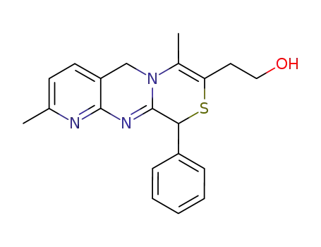 2-(2,7-dimethyl-10-phenyl-5,10-dihydro-pyrido[2',3':4,5]pyrimido[2,1-<i>c</i>][1,4]thiazin-8-yl)-ethanol