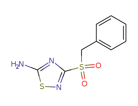 Molecular Structure of 99358-76-6 (3-(benzylsulfonyl)-1,2,4-thiadiazol-5-amine)
