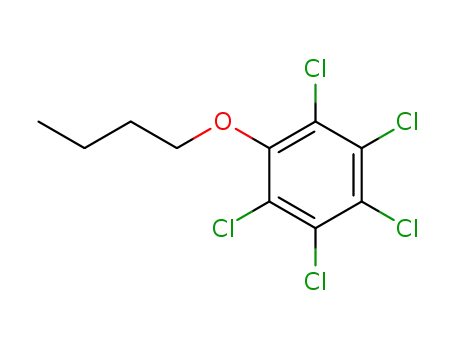 Molecular Structure of 90842-58-3 (1-butoxy-2,3,4,5,6-pentachlorobenzene)