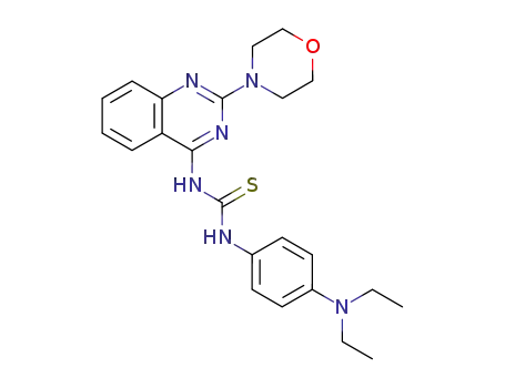 Molecular Structure of 65867-13-2 (Thiourea,
N-[4-(diethylamino)phenyl]-N'-[2-(4-morpholinyl)-4-quinazolinyl]-)
