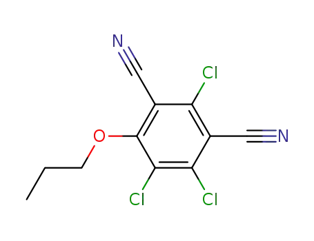 Molecular Structure of 57531-88-1 (2,5,6-Trichloro-4-propoxy-1,3-benzenedicarbonitrile)