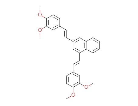 Molecular Structure of 23802-75-7 (trans-1,3-Bis-(3,4-dimethoxy-styryl)-naphthalin)