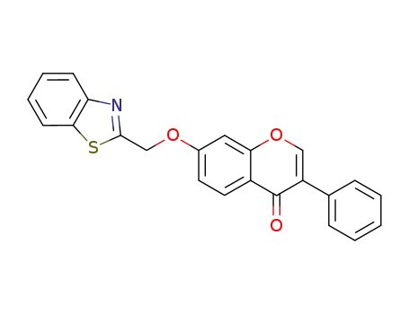 Molecular Structure of 39756-11-1 (7-benzothiazol-2-ylmethoxy-3-phenyl-chromen-4-one)