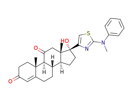 (17alpha)-17-hydroxy-17-{2-[methyl(phenyl)amino]-1,3-thiazol-4-yl}androst-4-ene-3,11-dione