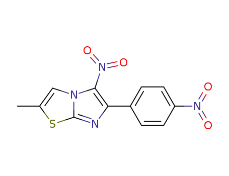 Molecular Structure of 95152-79-7 (5-nitro-6-(4-nitrophenyl)imidazo(2,1-b)thiazole)