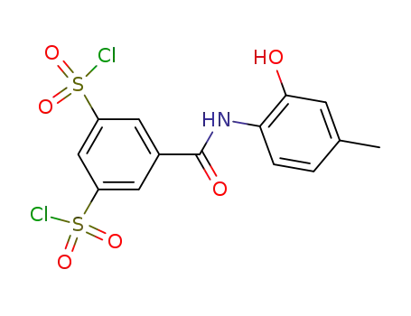 5-(2-hydroxy-4-methyl-phenylcarbamoyl)-benzene-1,3-disulfonyl chloride